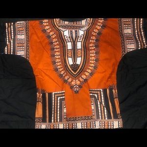 Mens African Print Dashiki T-Shirt